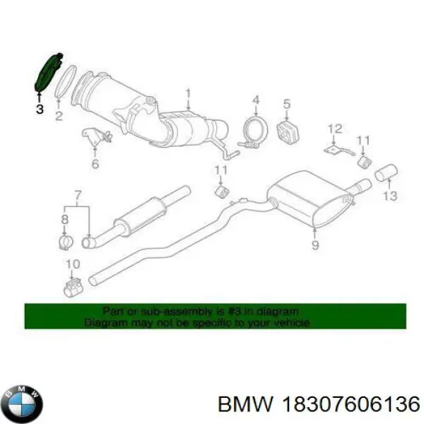 Comprar 18307606136 BMW Abrazadera del colector de escape