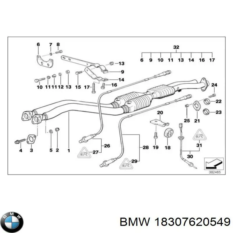 Tuerca del colector de escape BMW 18307620549 precio, desde 1,06 EUR