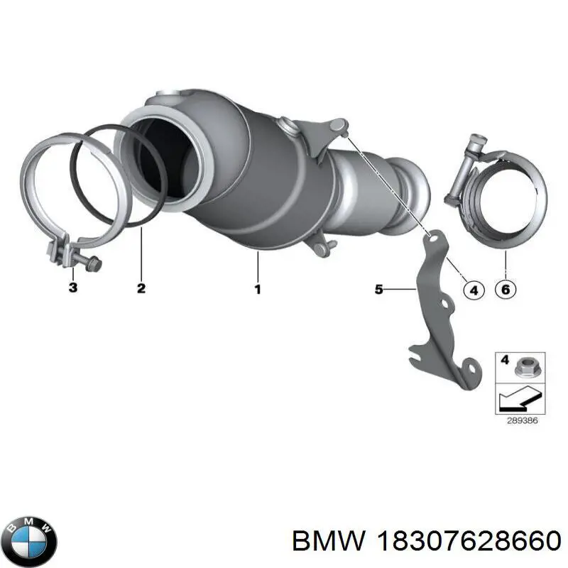 18307628660 BMW abrazadera de sujeción delantera