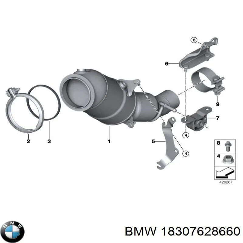Abrazadera delantera del silenciador BMW 18307628660 precio, desde 33,12 EUR
