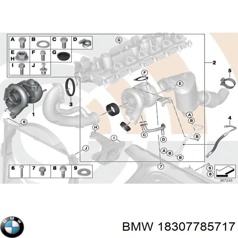 Abrazadera trasera del silenciador BMW 18307785717 precio, desde 2,89 EUR