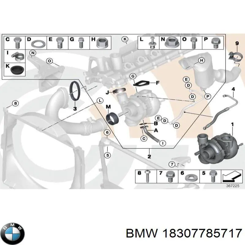 Comprar 18307785717 BMW Abrazadera de tubo de escape trasera