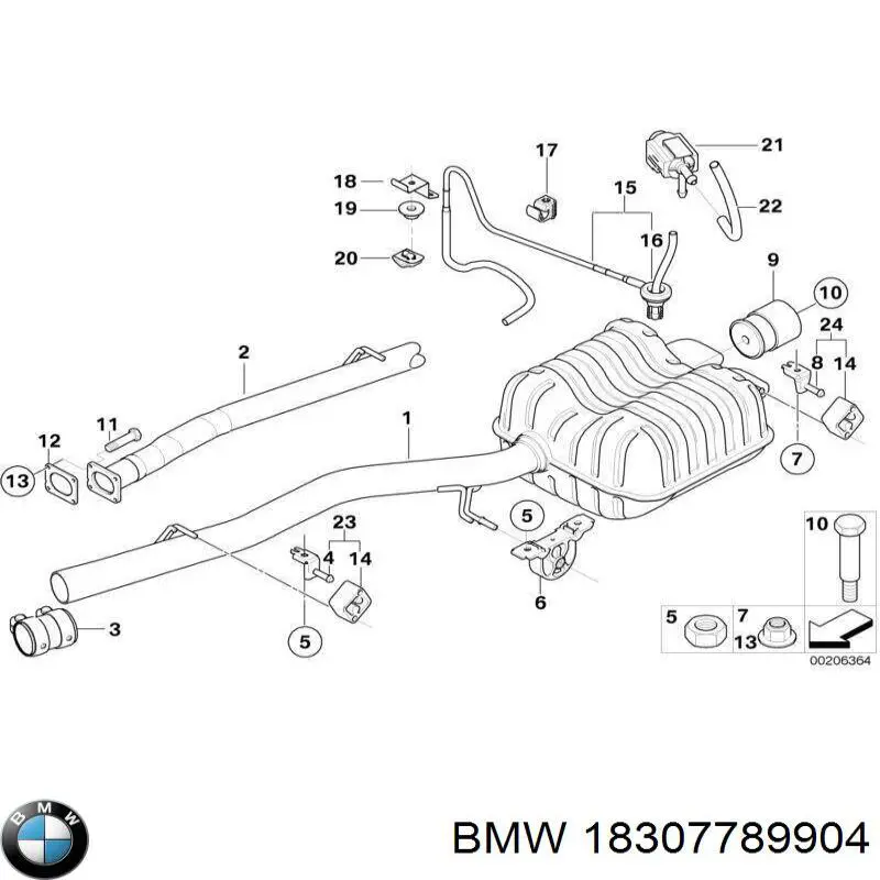 Junta delantera del filtro de partículas BMW 18307789904 precio, desde 4,37 EUR