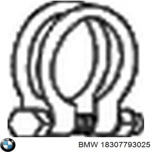 18307793025 BMW abrazadera de tubo de escape trasera