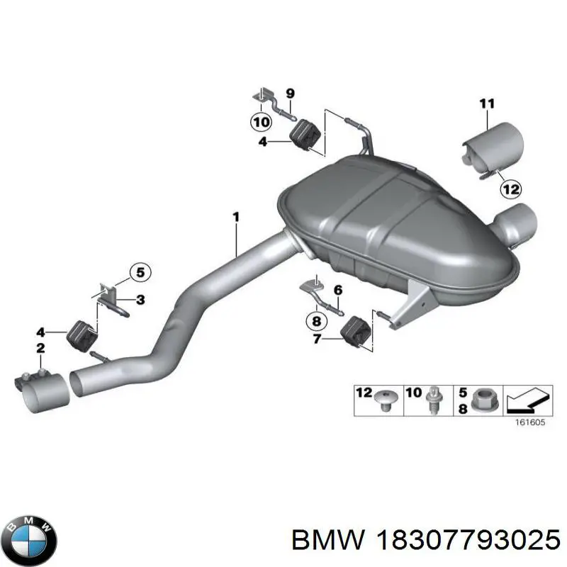 Comprar K04695220AB Fiat/Alfa/Lancia Abrazadera de tubo de escape trasera