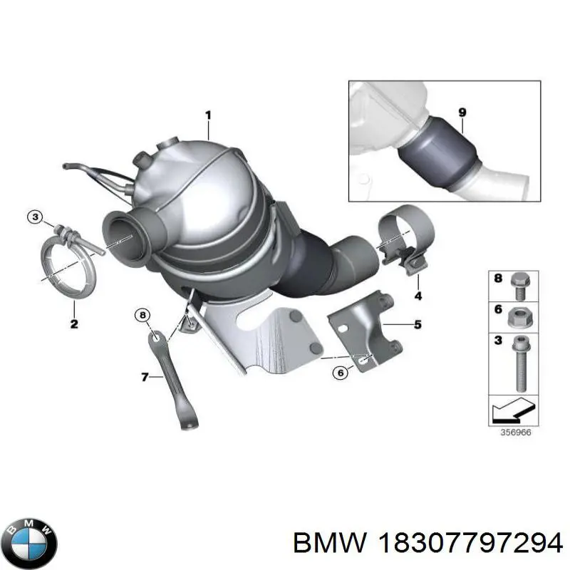 18307797294 BMW catalizador