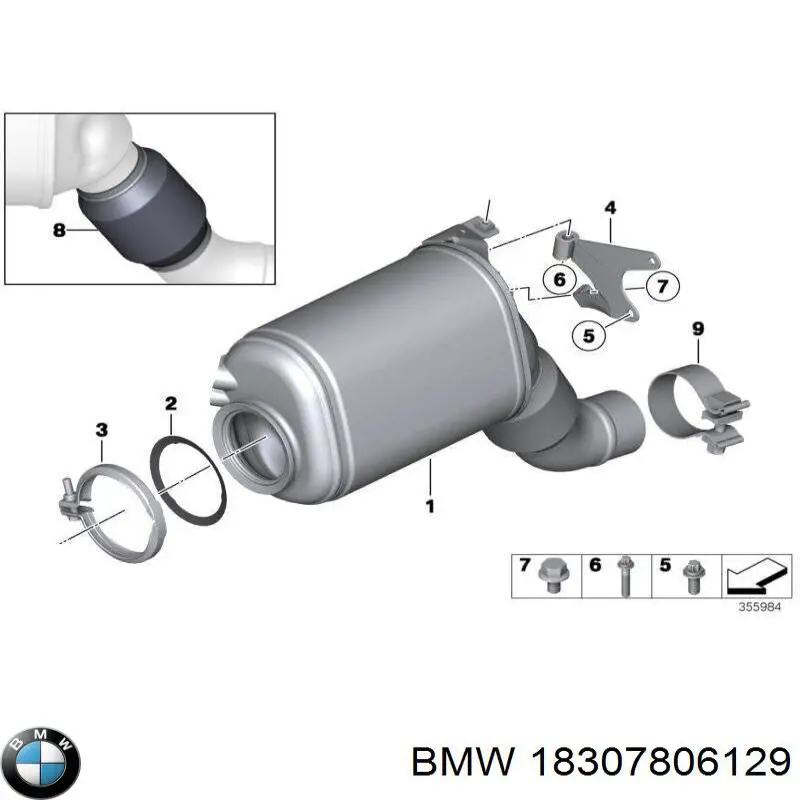 18307806129 BMW junta anular, inyector