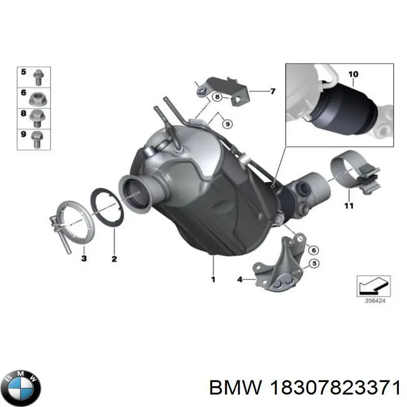 18307823371 BMW silenciador posterior