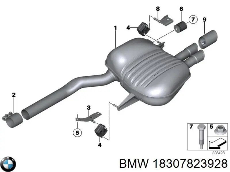 18307823928 BMW cola de escape