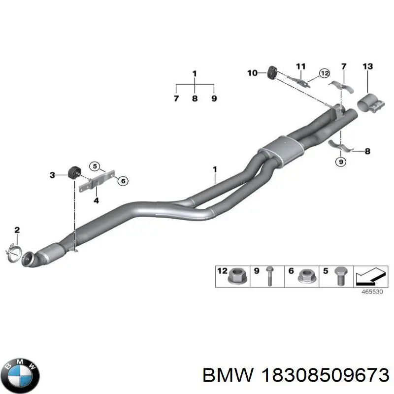 18307620945 BMW abrazadera de silenciador trasera