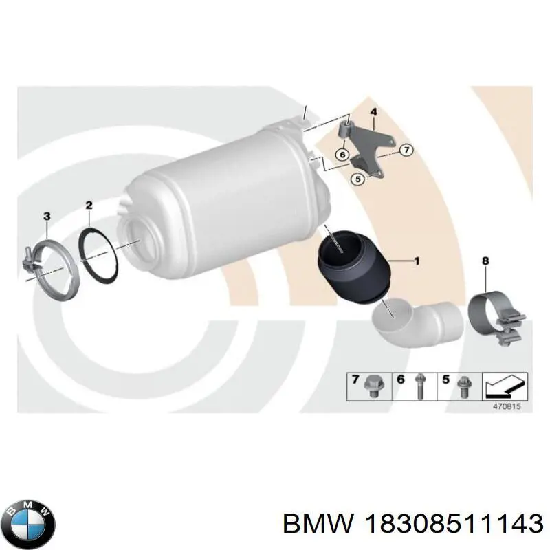 18308511143 BMW filtro hollín/partículas, sistema escape