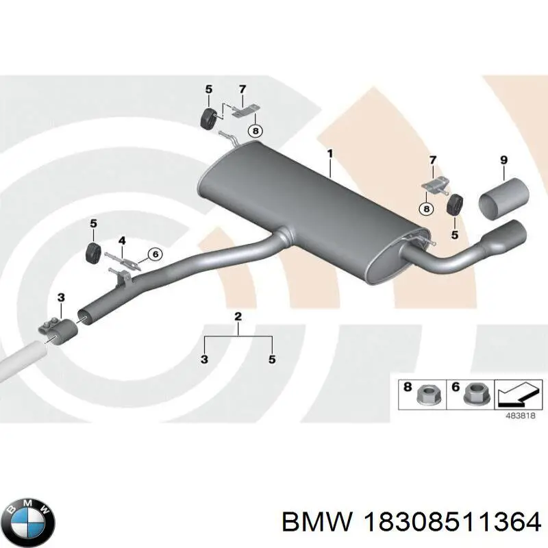 18308511364 BMW cola de escape