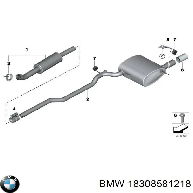 Abrazadera trasera del silenciador BMW 18308581218 precio, desde 35,98 EUR