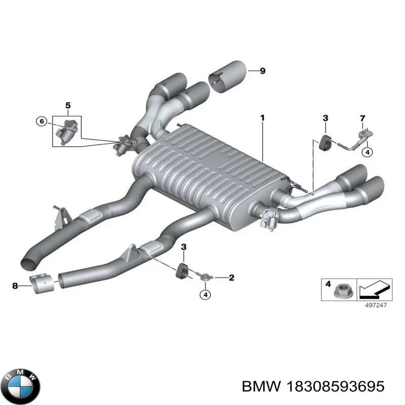 Comprar 18308593695 BMW Soporte del tubo de escape