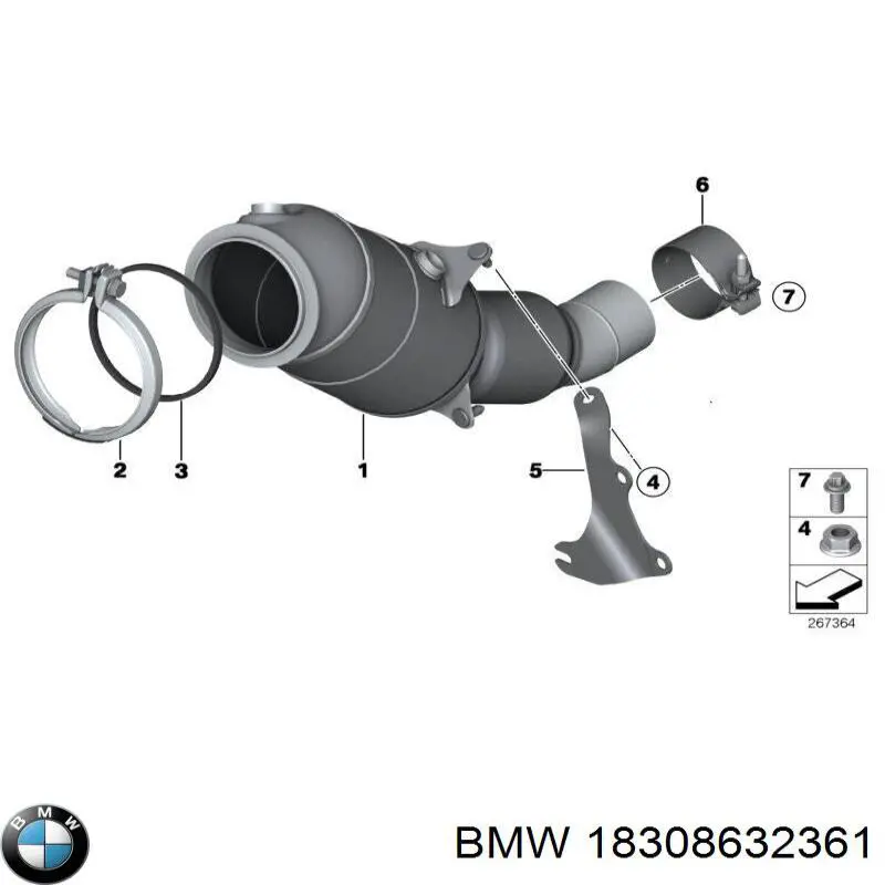 Comprar 18308632361 BMW Abrazadera de tubo de escape trasera