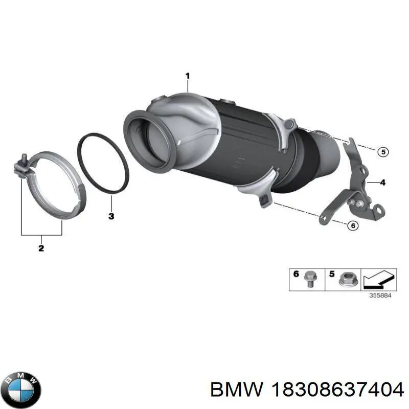 Abrazadera trasera del silenciador BMW 18308637404 precio, desde 37,53 EUR
