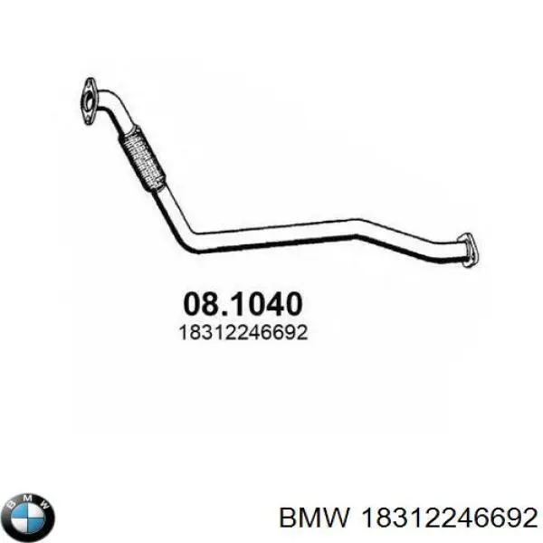 18312246692 BMW silenciador delantero