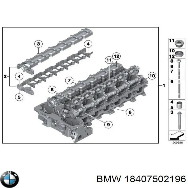 Tuerca del colector de escape BMW 18407502196