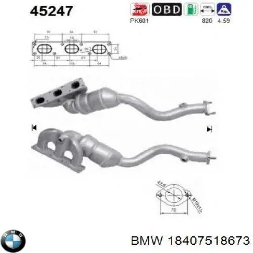 18407518673 BMW Colectores de escape