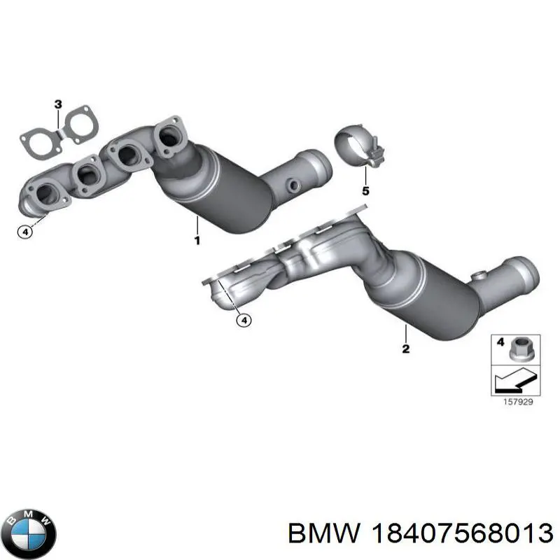 18407568013 BMW colector de escape, sistema de escape