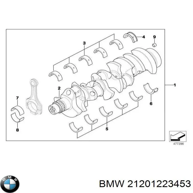 21201223453 BMW volante de motor