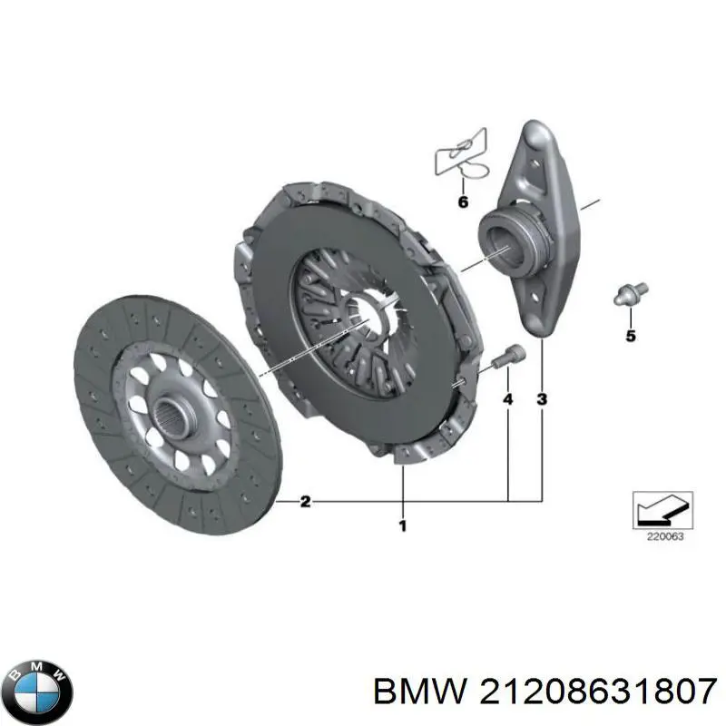 21208631807 BMW kit de embrague (3 partes)