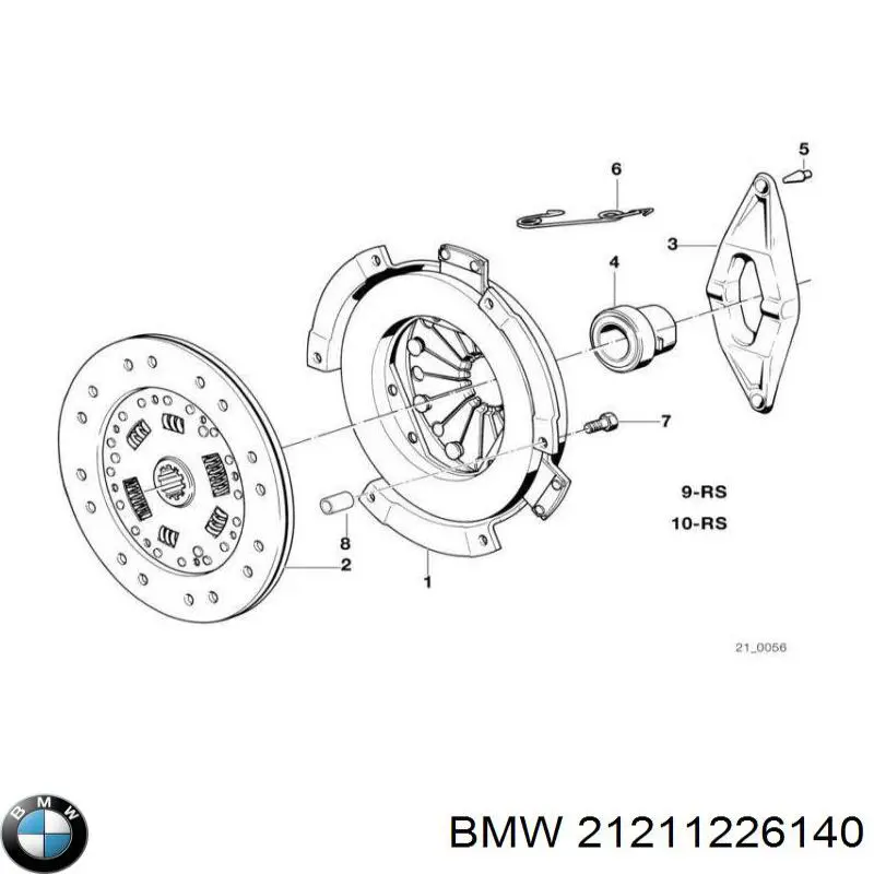 21211226140 BMW plato de presión del embrague