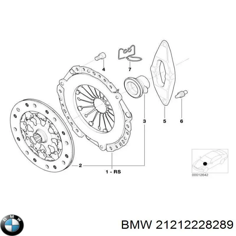 21212228289 BMW kit de embrague (3 partes)