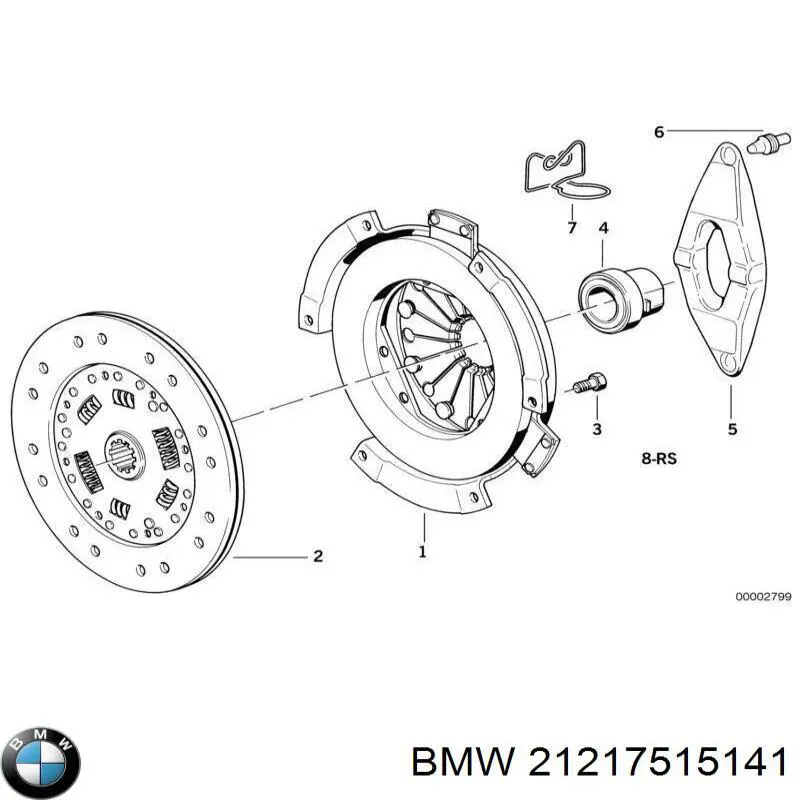 21217515141 BMW kit de embrague (3 partes)