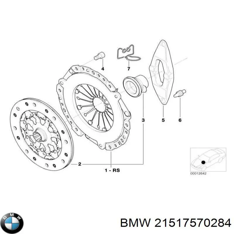 Horquilla de embrague para BMW 3 (F30, F80)