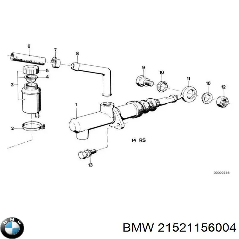 21521156004 BMW cilindro maestro de embrague