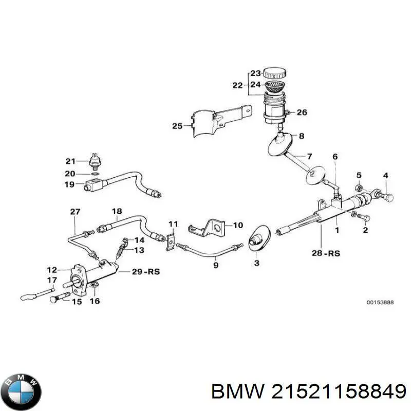 Kit de reparación del cilindro receptor del embrague para BMW 7 (E32)