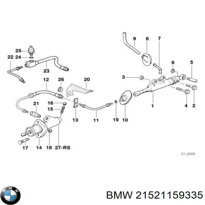 21521159335 BMW kit de reparación del cilindro receptor del embrague