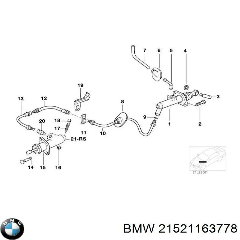 Comprar 21521163778 BMW Tubo de embrague