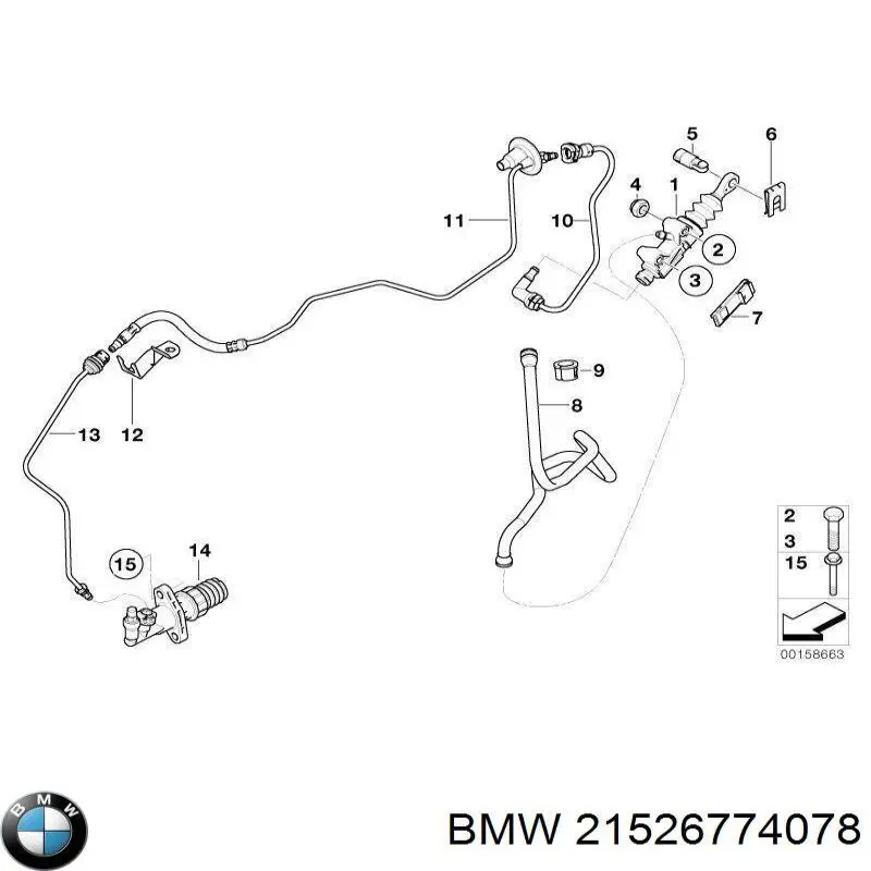 21526774078 BMW Cilindro maestro de clutch