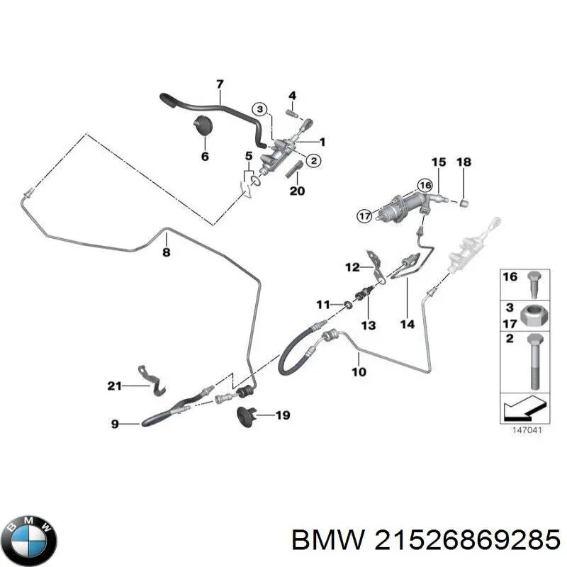 Tubo flexible de embrague para BMW 3  E90