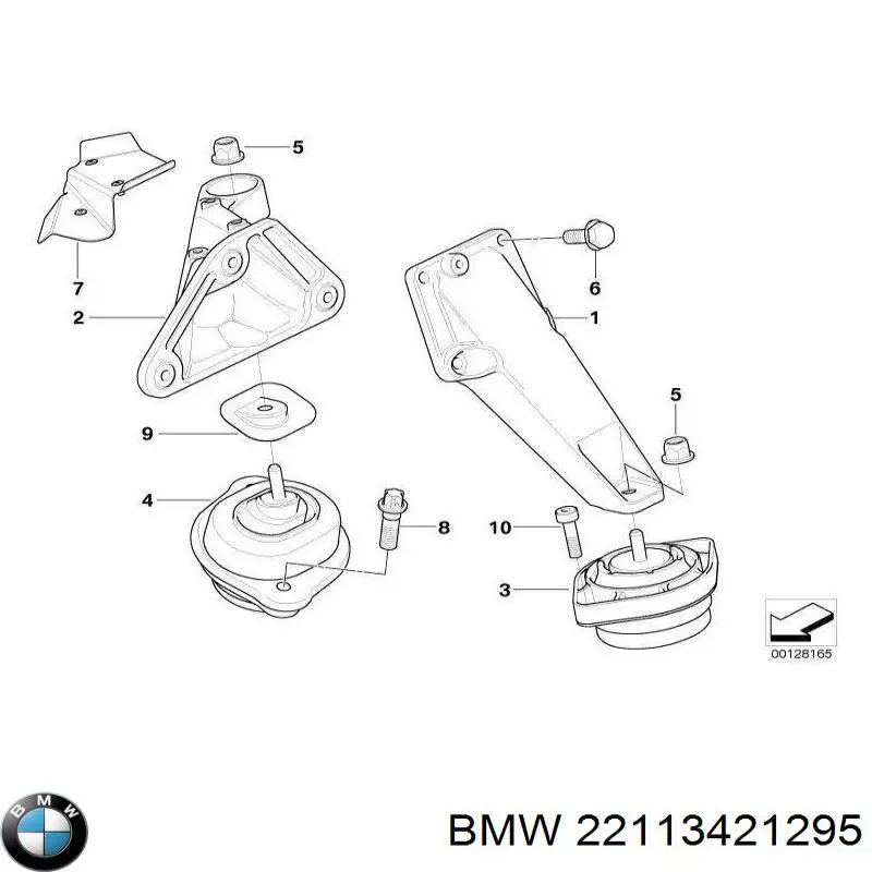 Soporte izquierdo del motor BMW 22113421295 precio, desde 53,01 EUR