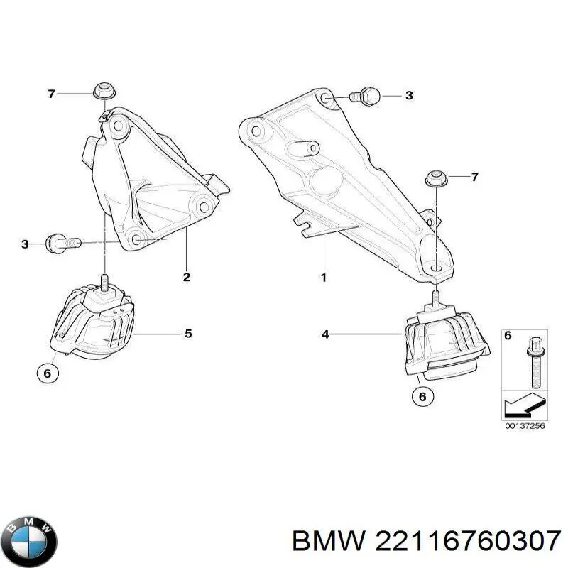 Comprar 22116760307 BMW Soporte del soporte izquierdo del motor