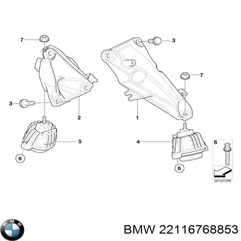 201596 Cautex Soporte de motor izquierdo
