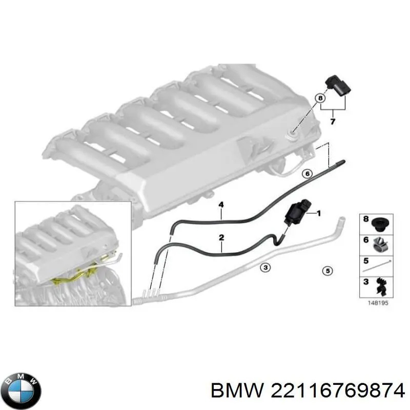 Soporte de motor derecho 22116769874 BMW