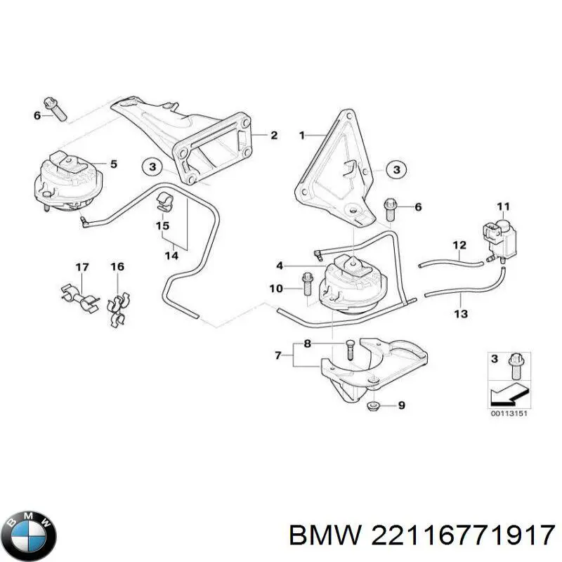 Comprar 22116771917 BMW Soporte izquierdo del motor