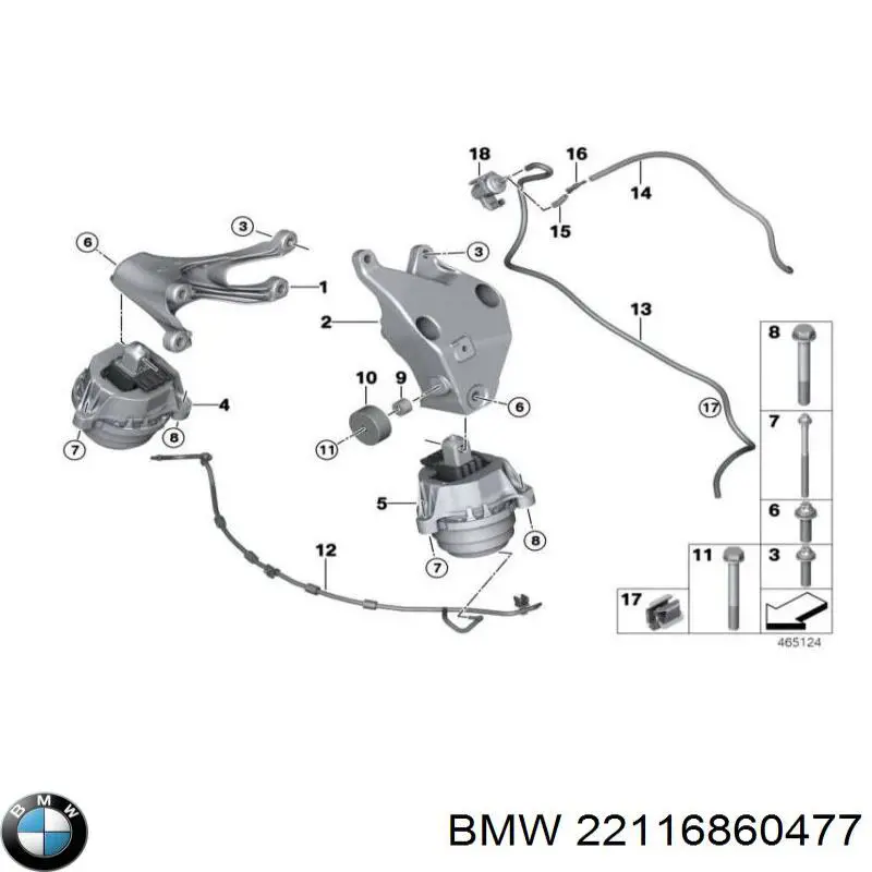 4341501 Lemforder Soporte de motor izquierdo