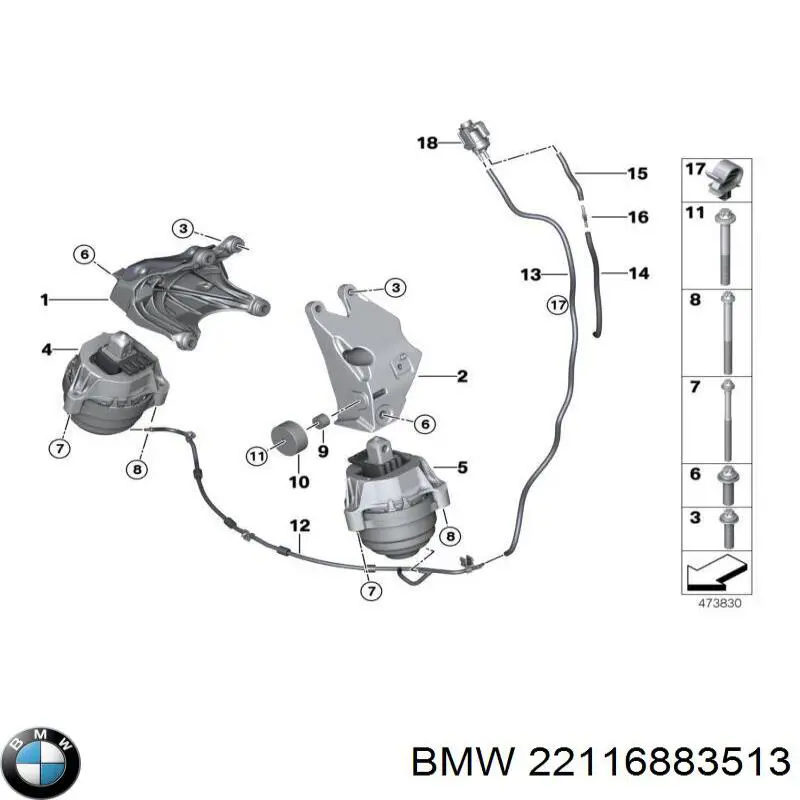 188652 Febi Soporte de motor izquierdo