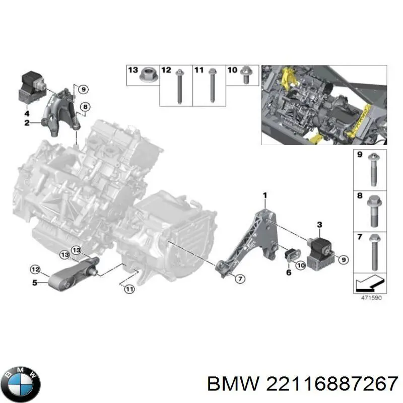Comprar 6793357 BMW Soporte izquierdo del motor