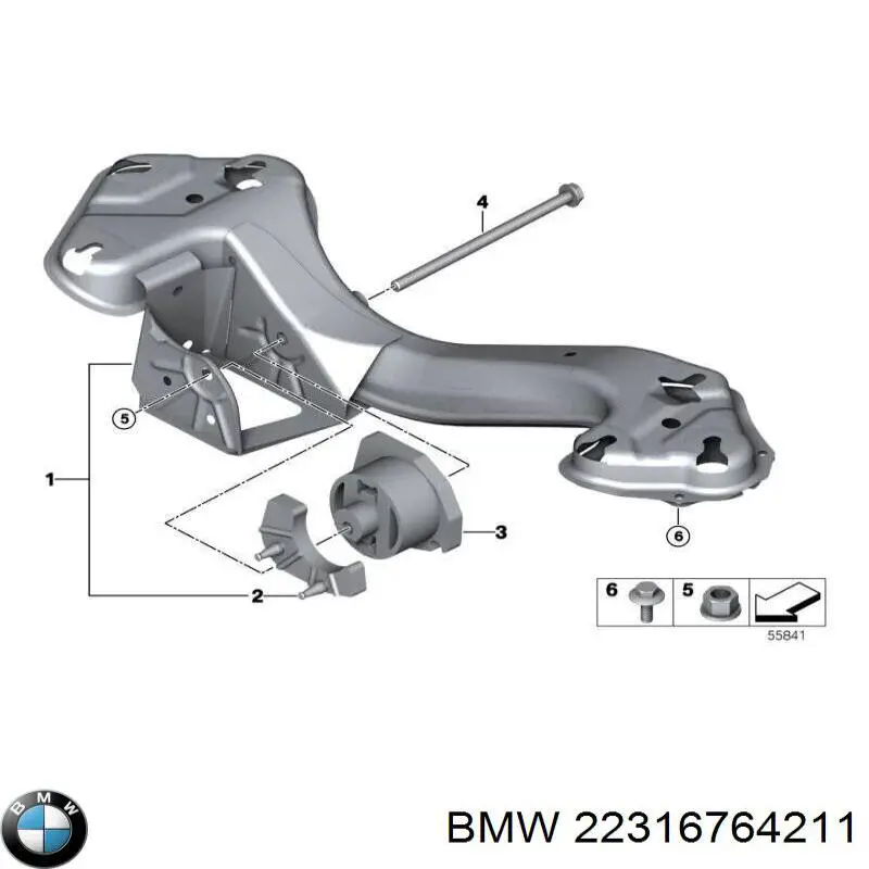 22316764211 BMW montaje de transmision (montaje de caja de cambios)