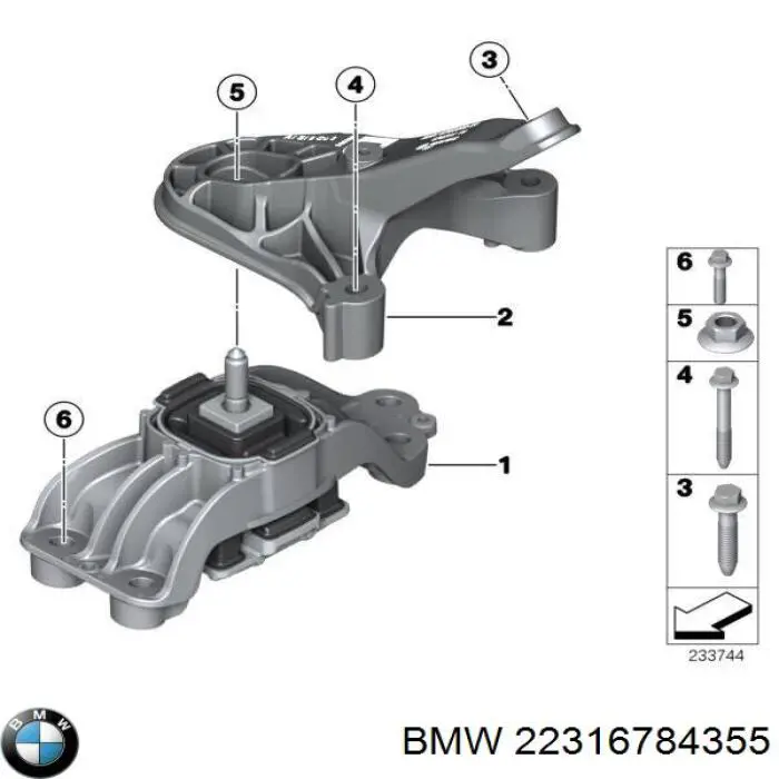 Taco de caja de cambios BMW 22316784355 precio, desde 66,50 EUR