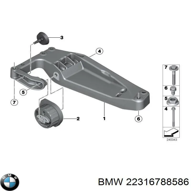 Taco de caja de cambios BMW 22316788586 precio, desde 32,84 EUR