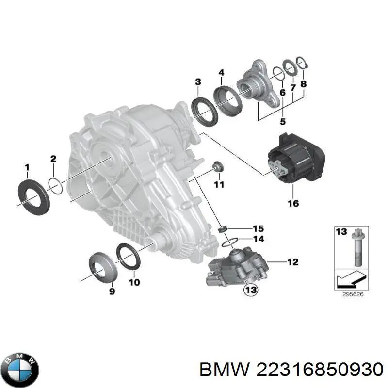 22316850930 BMW suspensión, transmisión, trasero