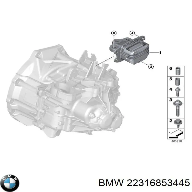 22316853445 BMW soporte motor izquierdo