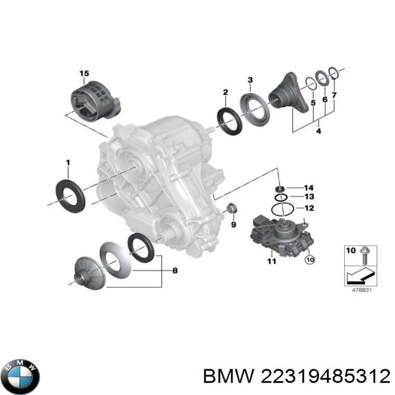 Comprar 22319485312 BMW Soporte de la caja de cambios